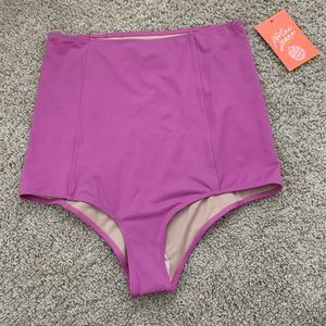 Kortni Jeane Large Bodacious purple swim bottoms